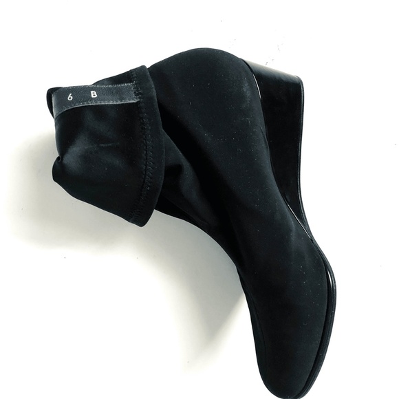 STUART WEITZMAN Black Sock Wedge Bootie Sz 6 B - Picture 11 of 16